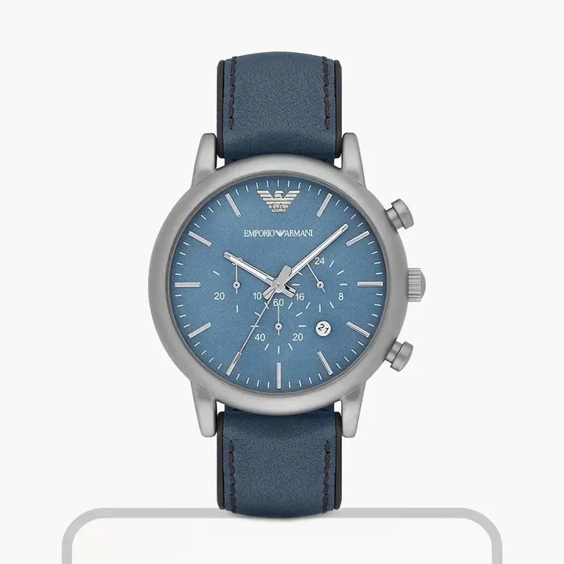 Emporio Armani Luigi Blue Leather Men's Watch | AR1969